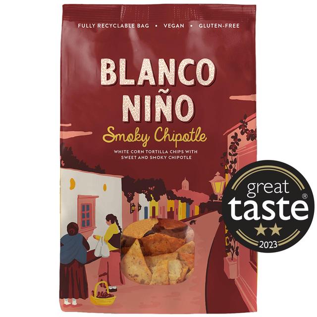 Blanco Nino Smoky Chipotle White Corn Tortilla Chips   170g GOODS M&S   