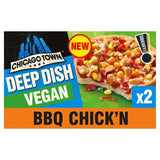 Chicago Town 2 Deep Dish Vegan BBQ Chicken Mini Pizzas   2 x 155g GOODS M&S   