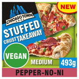 Chicago Town Takeaway Vegan Stuffed Crust Peppernoni Medium Pizza   493g GOODS M&S   