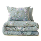 M&S Pure Cotton Sateen Floral Bedding Set Single-King Soft Green GOODS M&S   