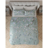 M&S Pure Cotton Sateen Floral Bedding Set Single-King Soft Green GOODS M&S   