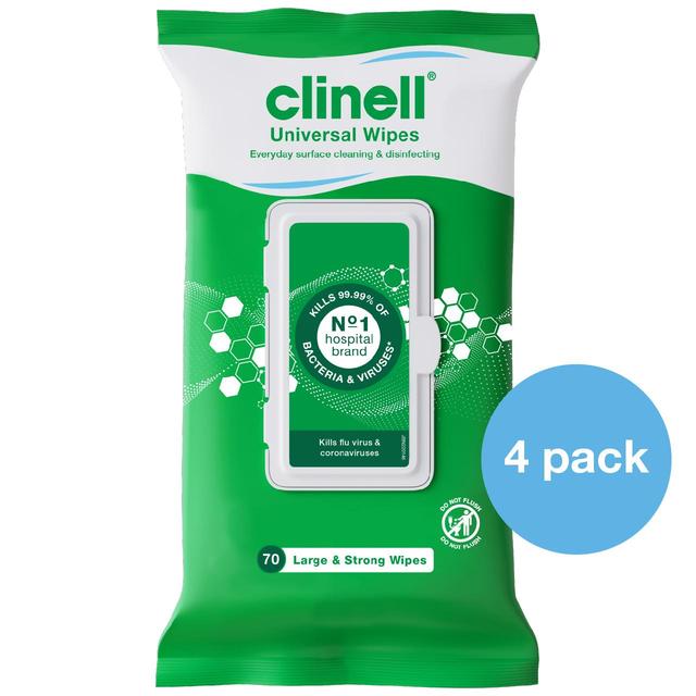 Clinell Universal Wipes   4 x 70 per pack