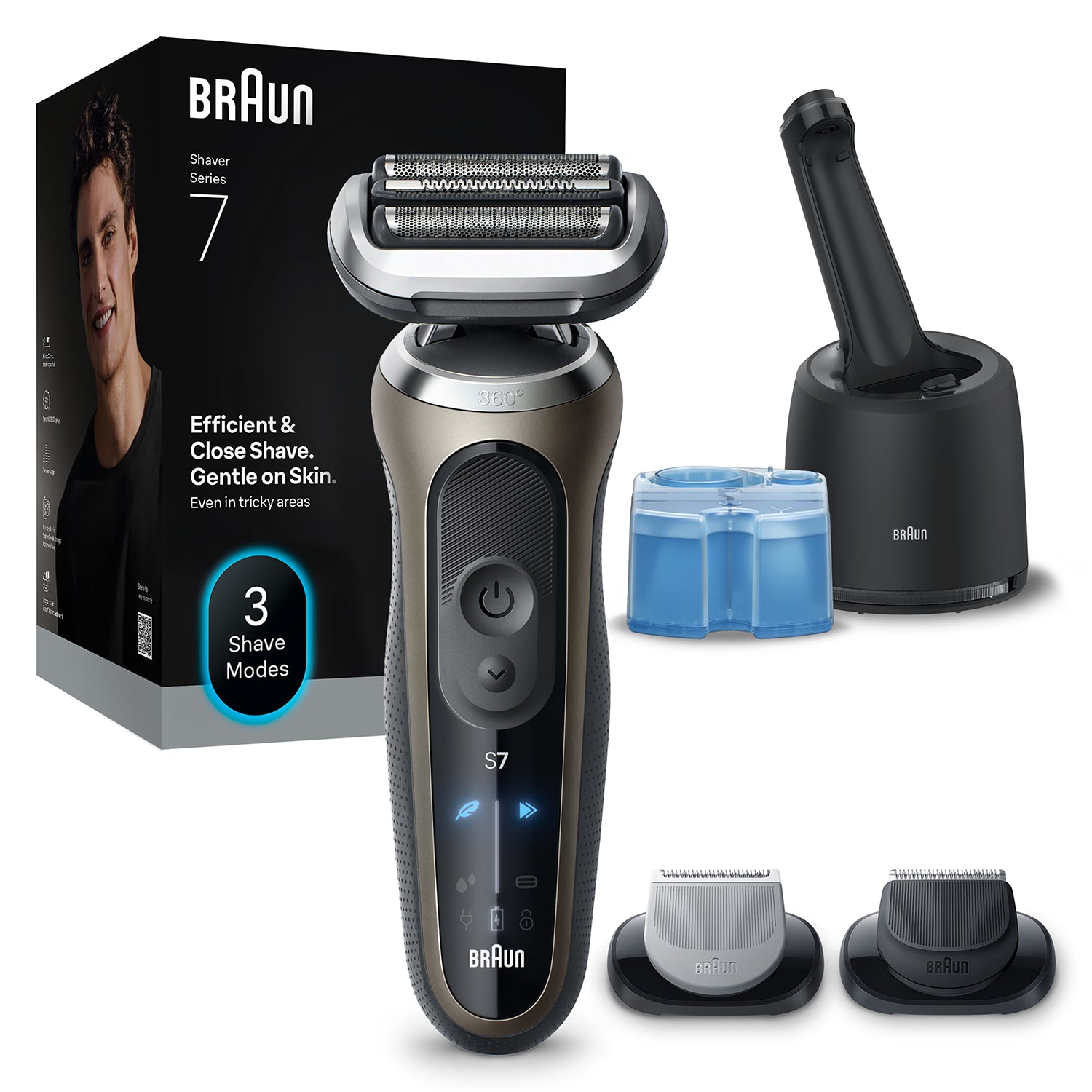 Braun Series 7 shaver with SmartCare Center (British brand)