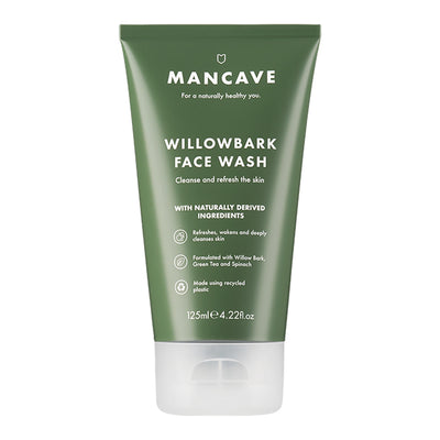 Holland & Barrett ManCave Willowbark Face Wash Men's Cleanser 125ml- Buy online at McGrocer
