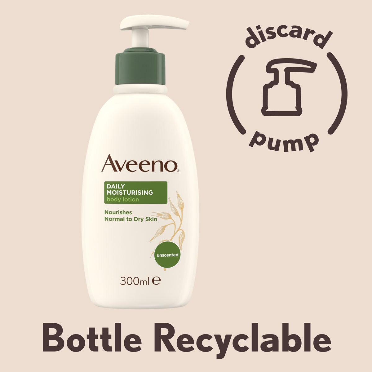 Aveeno Daily Moisturising Body Lotion Unscented 2 x 500ml - British product