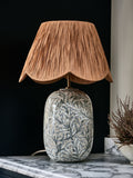 Clarke and Clarke willow boughs scalloped table lamp, UK version