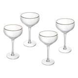 Mikasa Sorrento 4pc Champagne Coupe Glasses 350ml Gift boxed   4 per pack GOODS M&S   