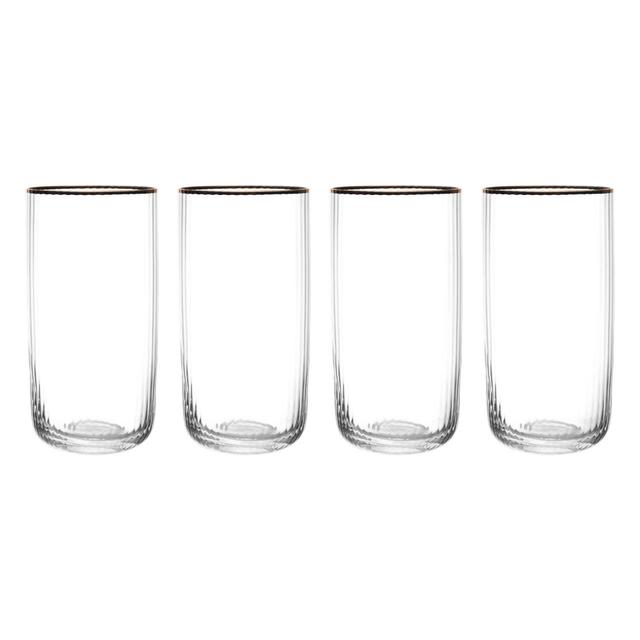 Mikasa Sorrento 4pc Highball Glasses 510ml Gift boxed   4 per pack GOODS M&S   