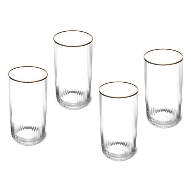 Mikasa Sorrento 4pc Highball Glasses 510ml Gift boxed   4 per pack GOODS M&S   