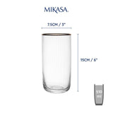 Mikasa Sorrento 4pc Highball Glasses 510ml Gift boxed   4 per pack GOODS M&S   