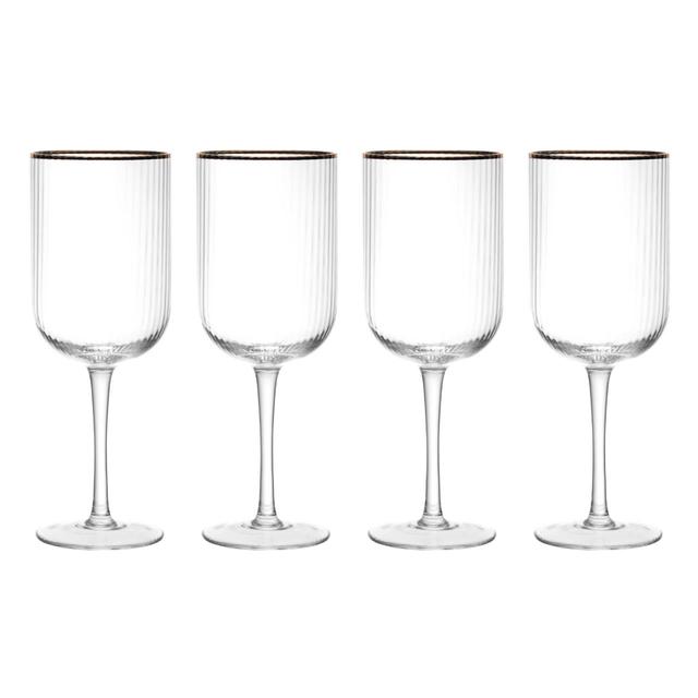 Mikasa Sorrento 4pc White Wine Glasses 400ml Gift boxed   4 per pack GOODS M&S   