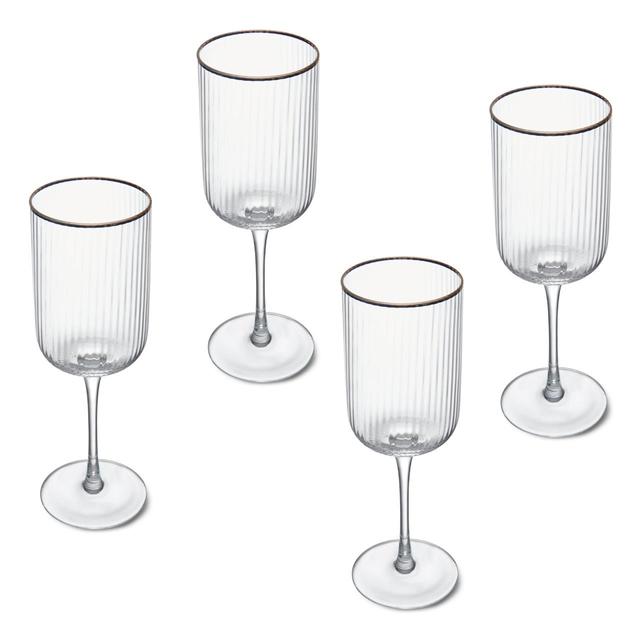 Mikasa Sorrento 4pc White Wine Glasses 400ml Gift boxed   4 per pack GOODS M&S   