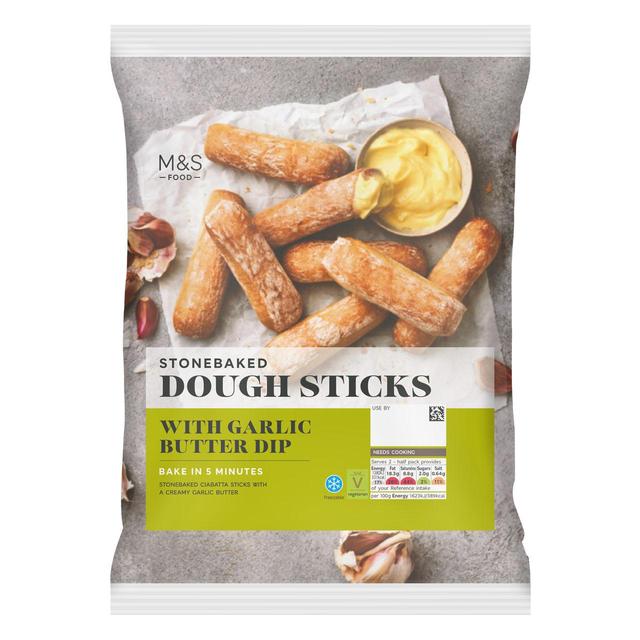 M&S Dough Sticks with Garlic Butter Dip   170g