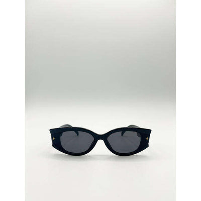 Superdrug SVNX Oval Rectangular Vintage Sunglasses in Black- Buy online at McGrocer