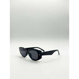 SVNX oval rectangular sunglasses black, UK version