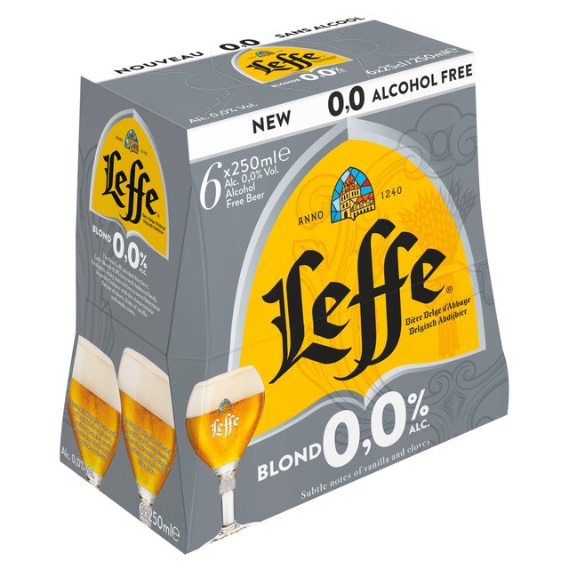 Leffe 0'0 Non Alcoholic beer   6 x 250ml