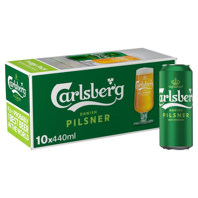 Carlsberg Pilsner Danish Lager Beer Cans   10 x 440ml GOODS M&S   