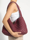 Dune London Brown Deliberate Large Woven Slouch Bag