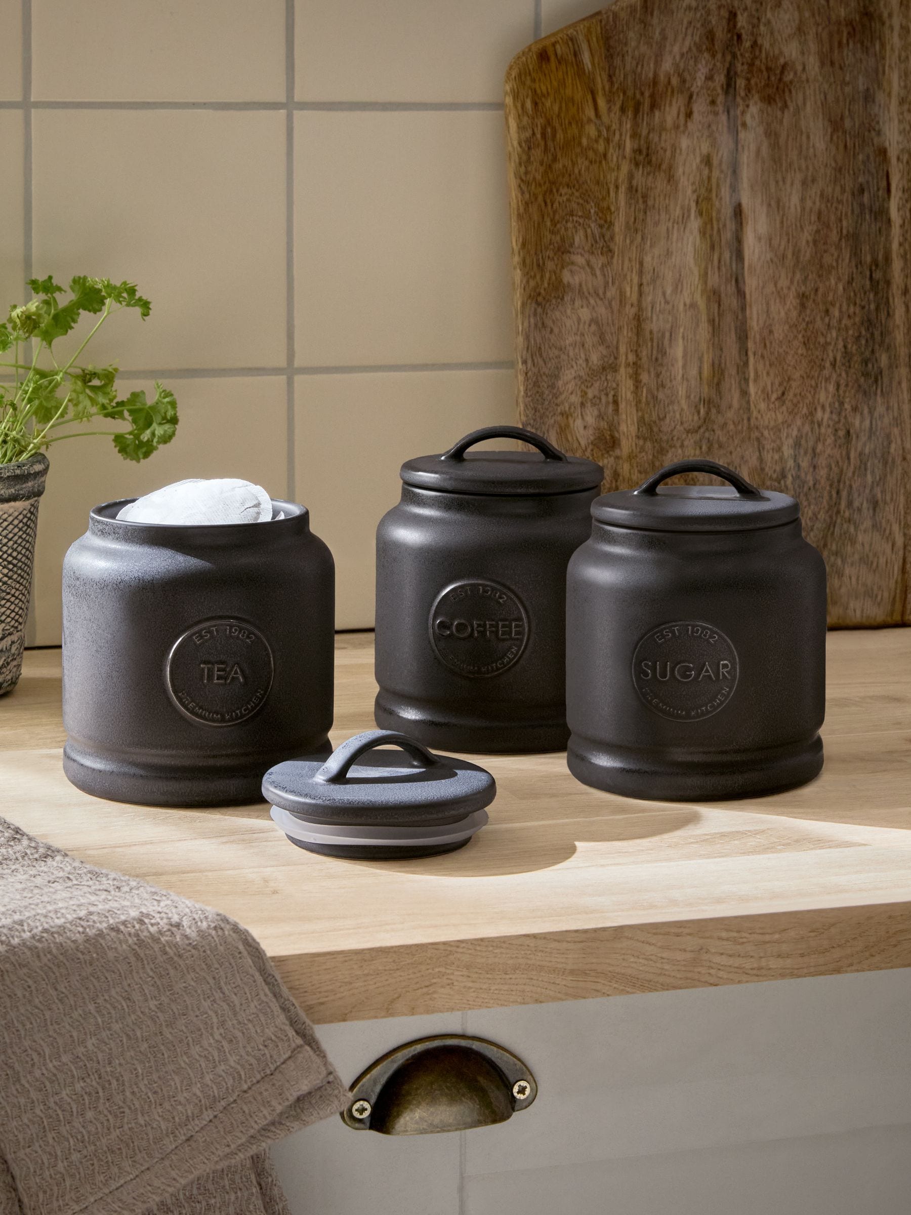 Black Country Badge Set of 3 Storage Jars