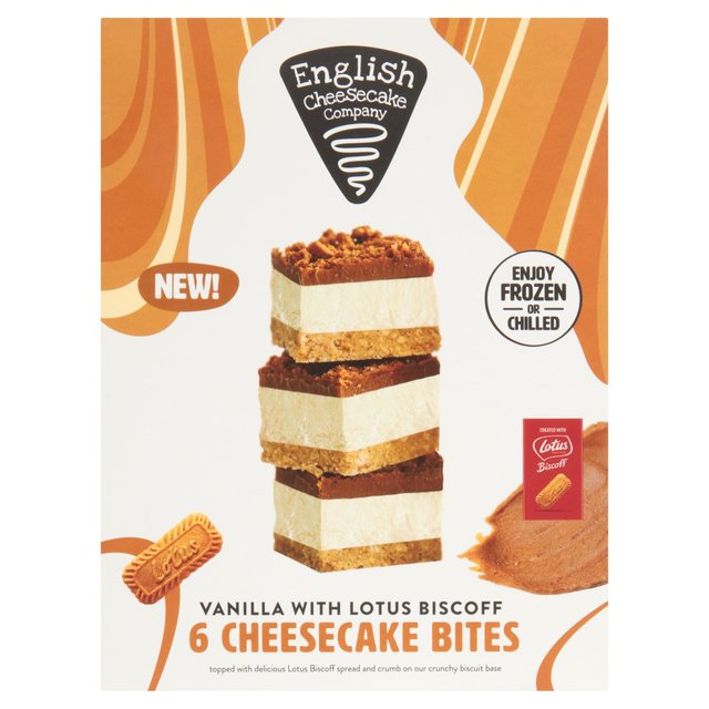 English Cheesecake Company 6 Vanilla With Lotus Biscoff Cheesecake Bites   210g GOODS M&S   