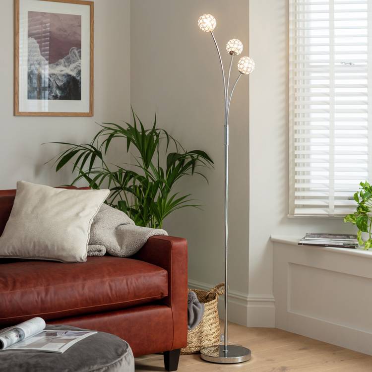 Argos Home Amelia 3 light beaded globe floor lamp, UK version