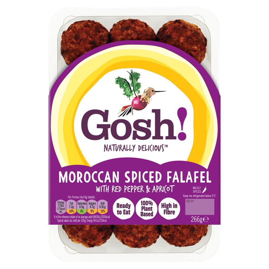 Gosh! Moroccan Spiced Falafel with Red Pepper & Apricot 266g