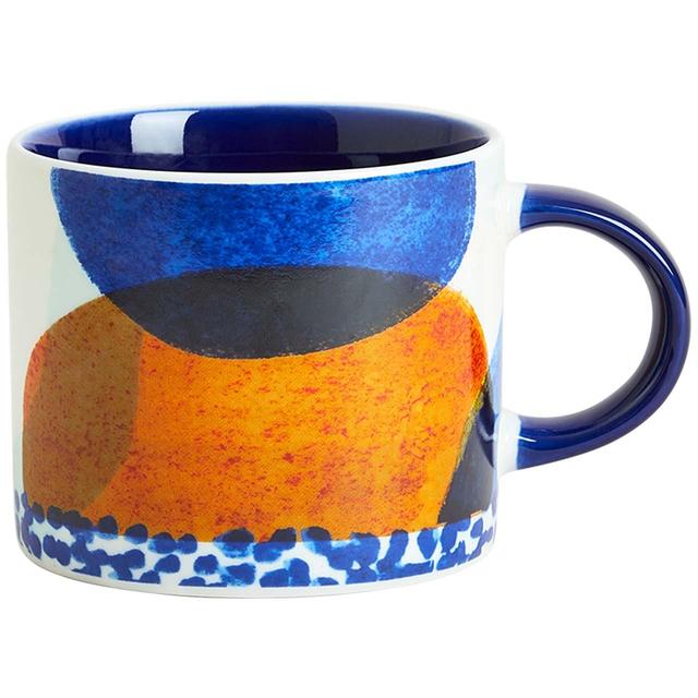 M&S Abstract Spot Mug Blue GOODS M&S   