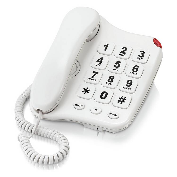 Binatone big button corded telephone single, imported from the UK
