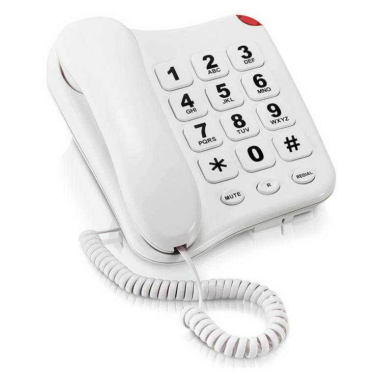 Binatone big button corded telephone single, imported from the UK