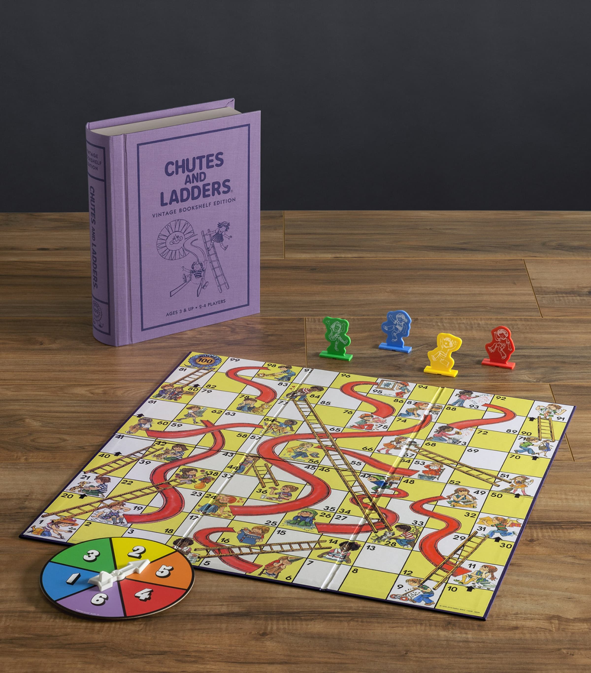 Vintage Bookshelf Chutes and Ladders board game (British brand)