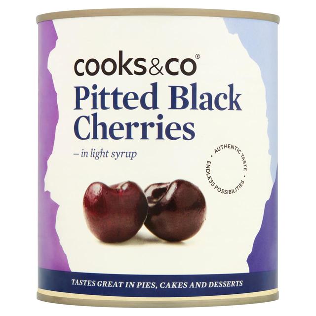 Cooks & Co Pitted Black Cherries   850g