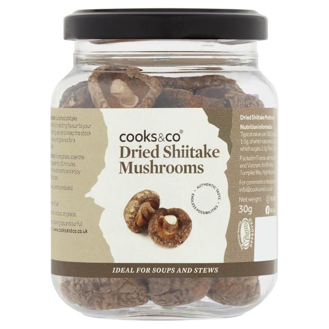 Cooks & Co Dried Shiitake Mushrooms   30g GOODS M&S   