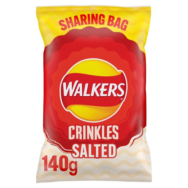 Walkers Crinkles Simply Salted Sharing Bag Crisps   140g GOODS M&S   