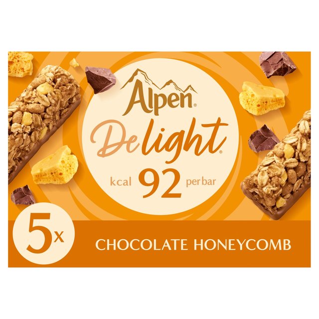 Alpen Delight Cereal Bars Chocolate Honeycomb   5 per pack GOODS M&S   