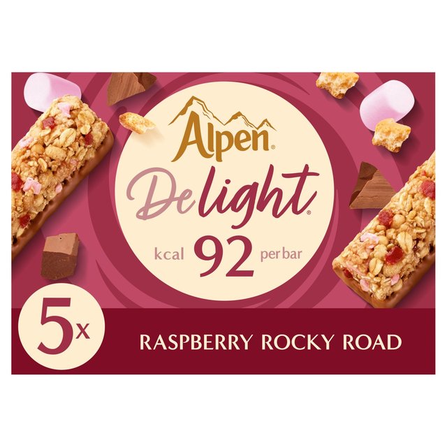 Alpen Delight Cereal Bars Raspberry Rocky Road   5 per pack GOODS M&S   