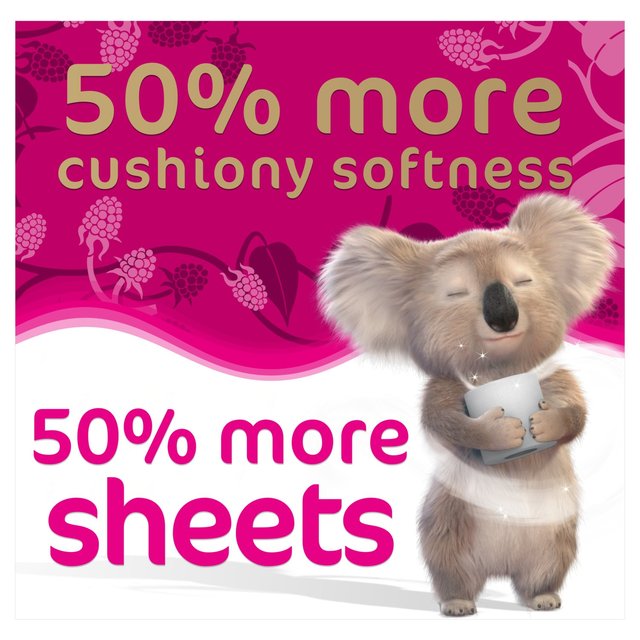 Cushelle Quilted Raspberry & Rhubarb 50% Longer Toilet Rolls   6 per pack GOODS M&S   