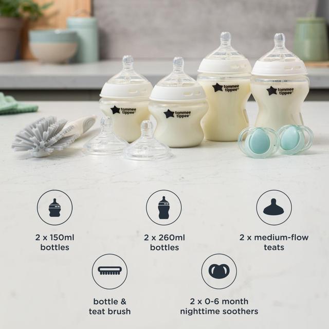 Tommee Tippee Closer To Nature Set di biberon per neonati Muted