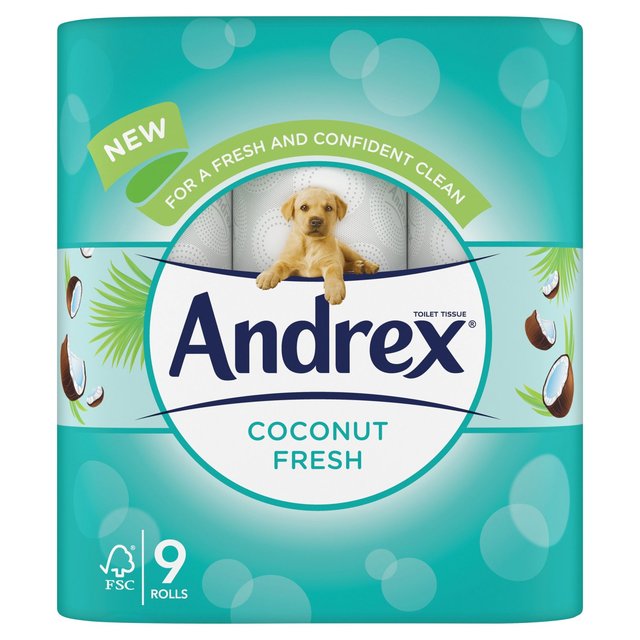 Andrex Coconut Fresh Toilet Roll   9 per pack GOODS M&S   