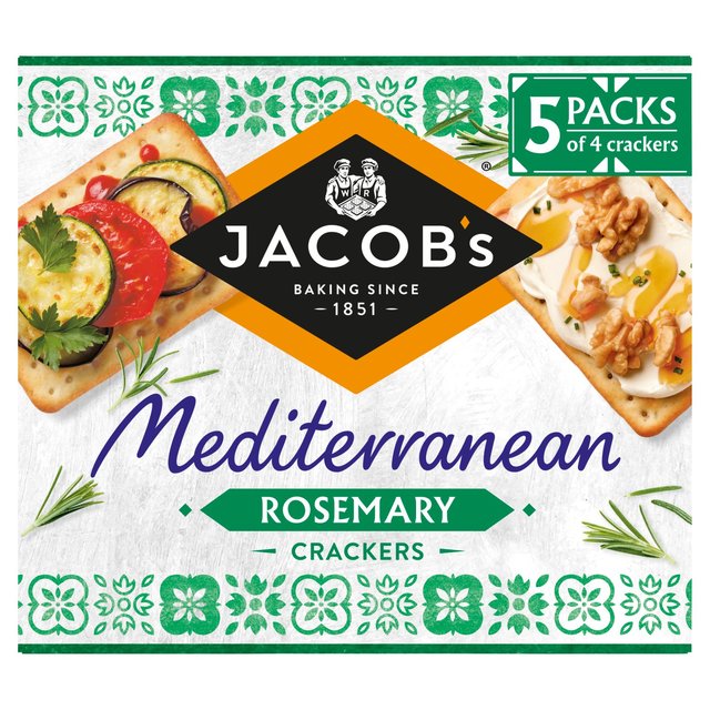 Jacob's Mediterranean Rosemary Crackers   5 x 38g