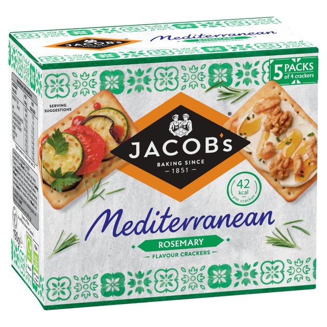 Jacob's Mediterranean Rosemary Crackers   5 x 38g GOODS M&S   