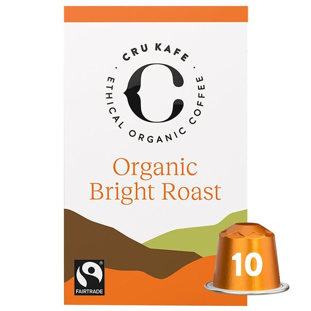 CRU Kafe Organic Fairtrade Bright Roast Pods 10s   10 per pack