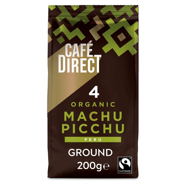 Cafedirect Fairtrade Organic Machu Picchu Peru Ground Coffee   200g