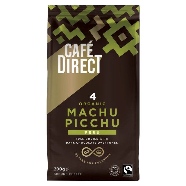 Cafedirect Fairtrade Organic Machu Picchu Peru Ground Coffee   200g