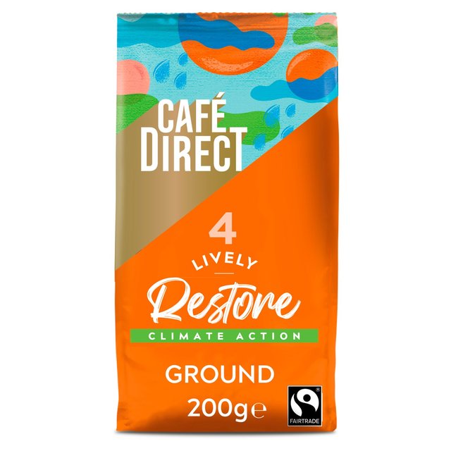 Cafedirect Fairtrade Restore Lively Roast Ground Coffee   200g