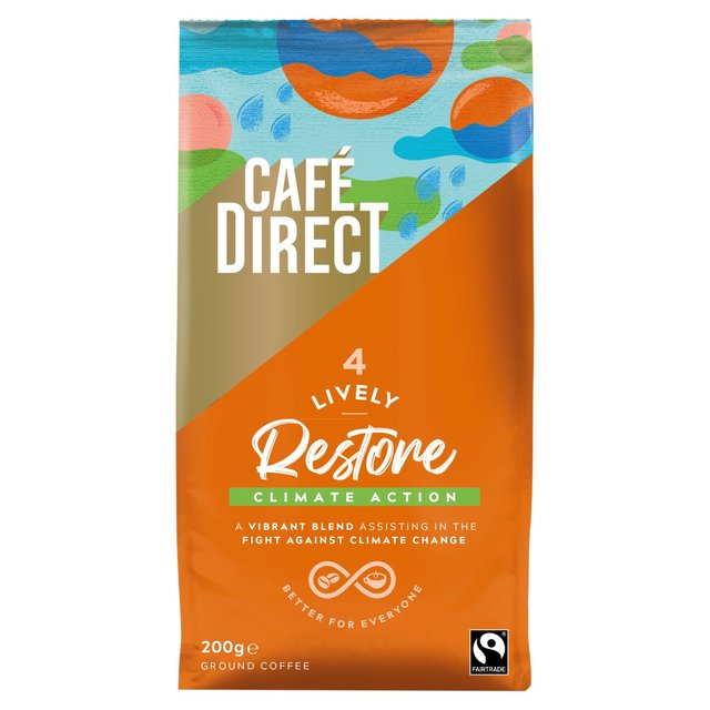 Cafedirect Fairtrade Restore Lively Roast Ground Coffee   200g GOODS M&S   