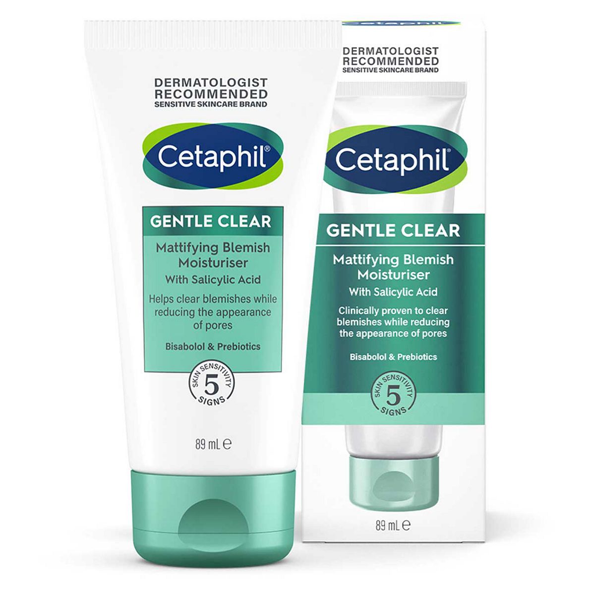 Cetaphil Gentle Clear Mattifying Blemish Moisturiser, Salicylic Acid Face Cream 89ml GOODS Boots   