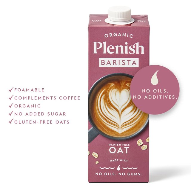 Plenish Organic Oat Barista Milk Long Life   1L GOODS M&S   