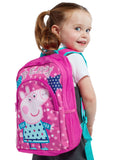 Peppa Pig pink backpack with hearts and stars (British brand)
