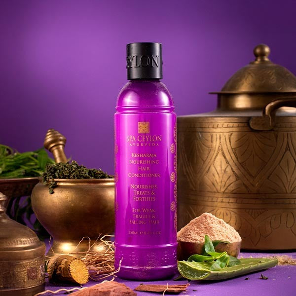 SPA CEYLON Kesharaja nourishing conditioner bottle (British brand)