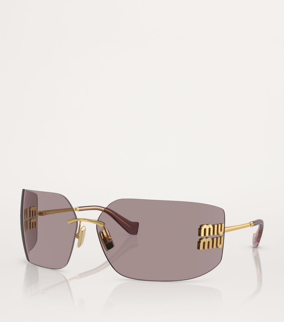 Miu Miu gold brown metal frame sunglasses MU 54YS, imported from the UK